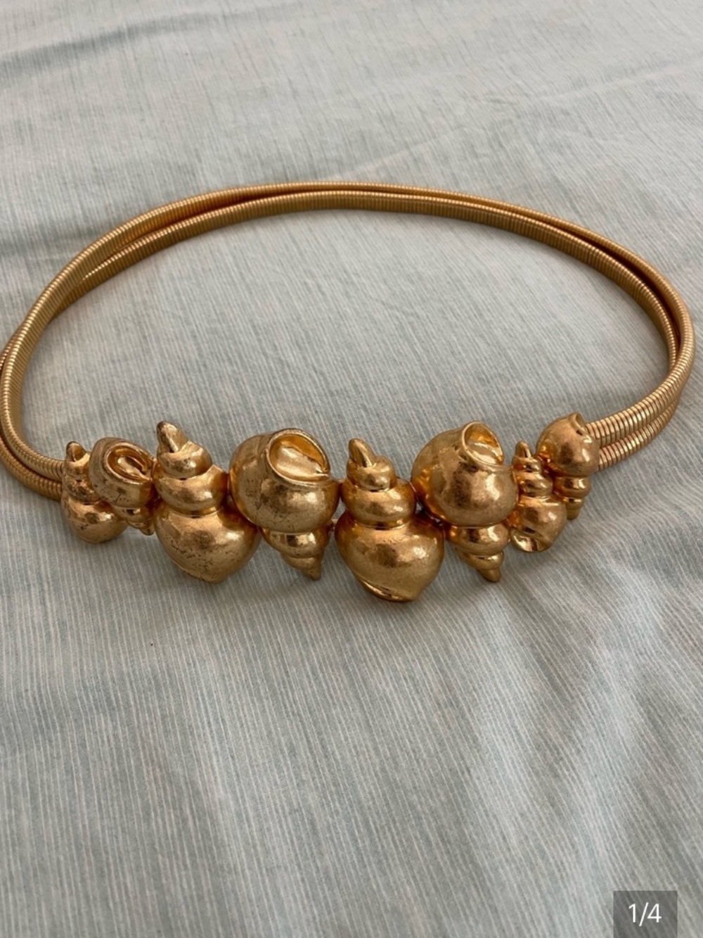 Zara Gold-Tone Shell Belt